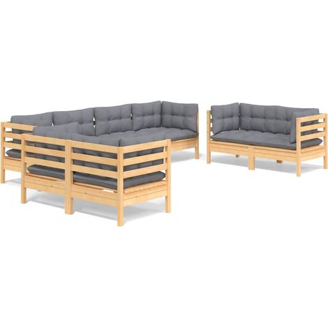 8pcs Garden Lounge Set con alfiler de niños (1/5)