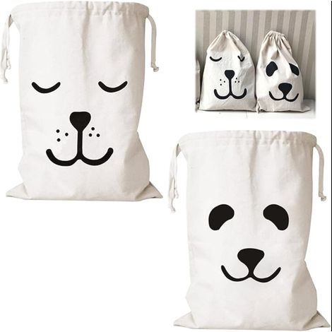 Sac à Linge 46 x 62 cm, Sac Tissu Cordon, Lavable Machine Sacs à Linge Réutilisables, Sac Linge Sale Voyage, Sac Rangement Jouet, Linge Sale Sac à Linge, Grande Capacité (1/5)