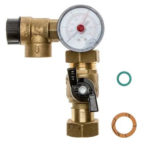 BRÖTJE Sicherheitsventil 6bar mit Manometer, 7643055