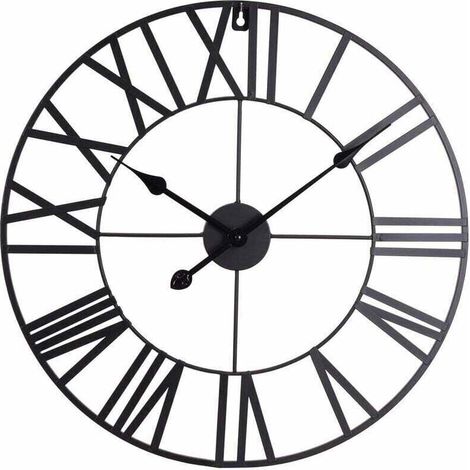 Horloge en métal VINTAGE avec chiffres romains, Ø 47 cm (1/3)