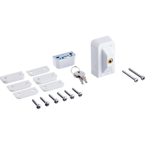 Abus 3010 Serratura per Finestre, Sistema di Sicurezza per Finestre e Porte con Serratura Multipla, Livello di Sicurezza: 6, 02073, Bianco (1/2)