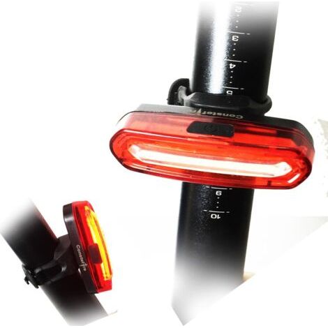Feu arrière de vélo, lot de 2, rechargeable par USB, LED ultra-lumineuse 120 lm, 6 modes d'éclairage, étanche IPX6, idéal pour le vélo, le VTT, etc.