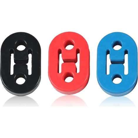 3-piece car exhaust hanger bracket, 2 holes, universal rubber exhaust bushing for most cars (1/5)