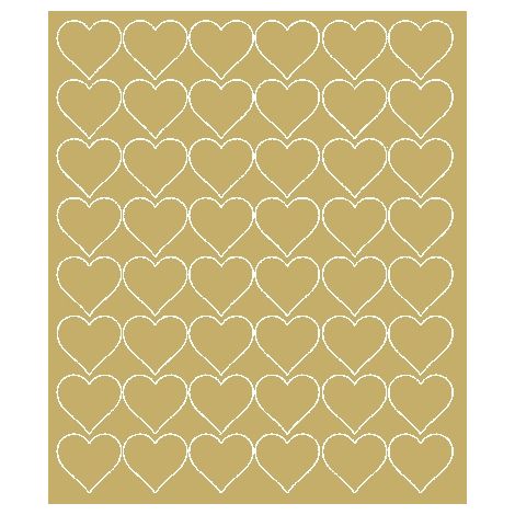 Valentinstag-Herzaufkleber, 3 cm, 48 Stück, goldglänzend