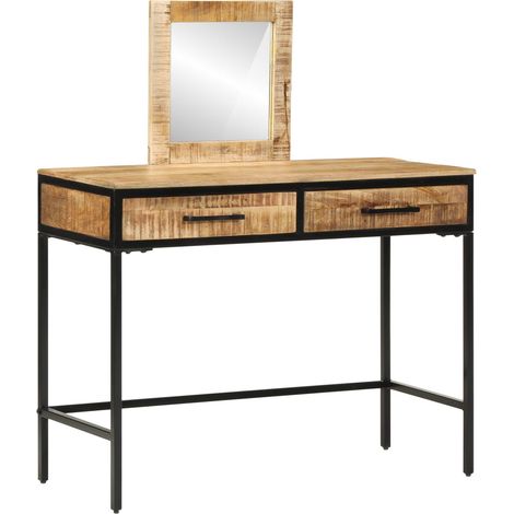 Mesa de tocador Marrón 100 x 40 x 120 cm Madera maciza de Mango (1/5)