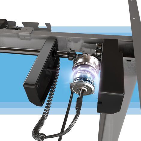 FrankyStar - Escritorio eléctrico Stand Up Desk con tecnologa de doble motor, con ajuste digital. Escritorio de oficina mvil para que los ordenadores porttiles trabajen de pie. Negro (SIN MESA SUPERIO (1/4)