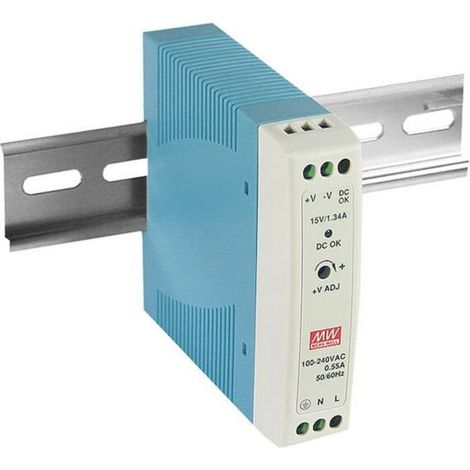 Mean Well MDR-20-5 Alimentatore per guida DIN 5 V/DC 3 A 15 W Num. uscite:1 x Contenuto 1 pz. (1/3)