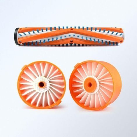 Compatible avec l'aspirateur sans fil BLACK+DECKER BSV2020G BSV2020P, ensemble d'accessoires de nettoyage de sol de remplacement (orange, V1 brosse à rouleau principale 2 filtre) (1/4)