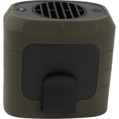 Ventilateur à pince compact et silencieux, 3 vitesses réglables, batterie rechargeable et lampe LED intégrée, idéal pour camping et travaux extérieurs. (1/5)