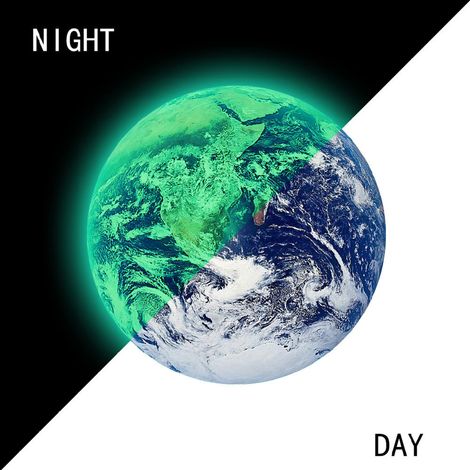 30 cm großer, im Dunkeln leuchtender Aufkleber „Erde“, Planet aus dem Universum, fluoreszierende Wandaufkleber für Kinderzimmer, zur Verwendung im Dunkeln (1/5)