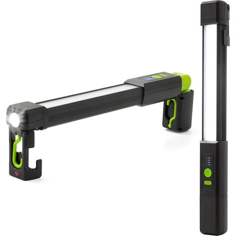 Faro da lavoro a LED magnetico ricaricabile da 1200 lumen con ganci e batteria da 2200 mAh: perfetto per il vano motore, le riparazioni auto, il garage e le emergenze. (1/4)