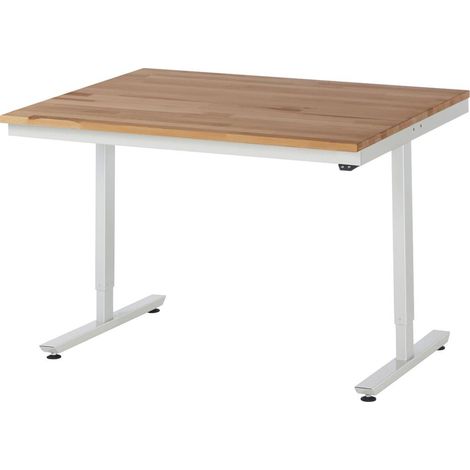 RAU Arbeitstisch adlatus 150 elektrisch höhenverstellbar Buche-Massiv-Platte 1250 mm x 1000 mm