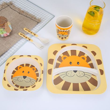Ciotole resistenti con motivi a cartoni animati per bambini, senza BPA, graziose ciotole quadrate per snack, stoviglie per servire zuppe, lavabili in lavastoviglie (1/5)