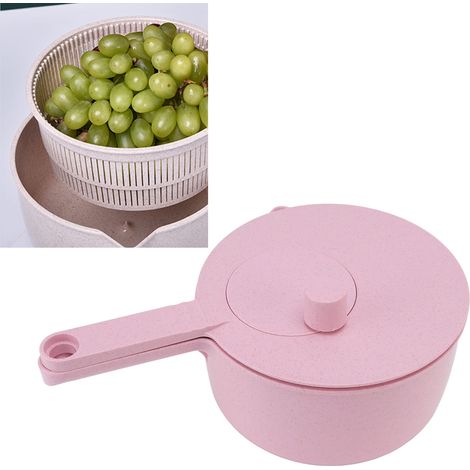 Déshydrateur de paille de blé multifonctionnel, mixeur à salade portatif, outil pour laver et sécher le riz, batteur à œufs de cuisine (1/5)