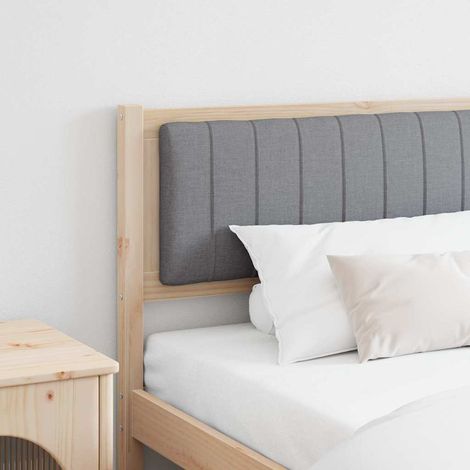Gepolstertes Kopfteil Braun 200 cm Massives Kiefernholz
