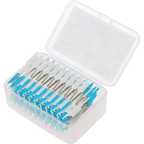 200 Brossettes interdentaires,Double tête,Silicone souple,Trois tailles,Hygiène buccale (1/5)
