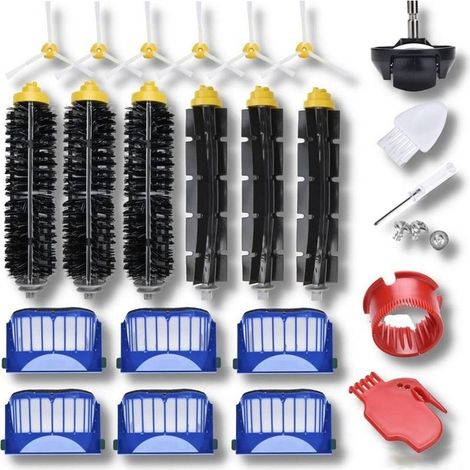 Lot de 23 pièces de rechange compatibles avec les aspirateurs iRobot Roomba 692, 671, 676, 675, 645 et 655 (ne convient pas aux modèles Roomba) : filtres, brosse en caoutchouc et brosse latéral (1/5)
