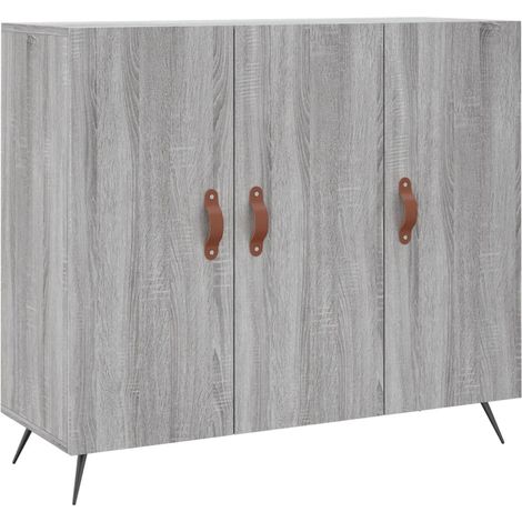Credenza cassettiera cassettiera mobile contenitore organizer cucina soggiorno soggiorno Sonoma 90 x 34 x 80 cm derivati del legno grigio 020036552