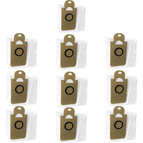 Lot de 10 sacs à poussière pour robot aspirateur M7 Pro et Lubluelu SL60D, remplacement, grande capacité, blanc (1/5)