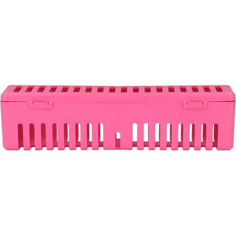 Boîte plastique rose pour autoclave dentaire, conteneur de nettoyage d'instruments médicaux, rangement stérile (1/5)