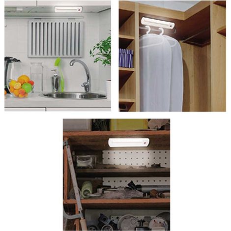 Lampada Faretto 8 LED + Telecomando Wireless Luce Notte Armadio Mobili Grundig