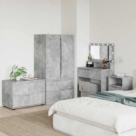 Aufbewahrungsschrank Beton Grau 80 x 48 x 57 cm Holzwerkstoff