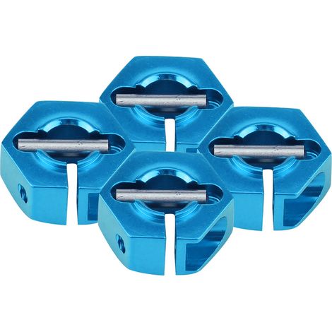 Adaptateur de Roue Hexagonale 12mm pour Modèles RC 1/10 HSP et Sakura (6mm, Bleu) (1/4)