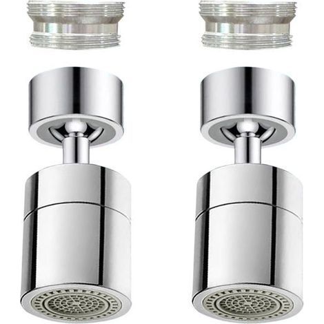 BelleRise – 2er-Pack Strahlregler für Wasserhähne, 360° drehbarer Strahlregler für Küchenspülen, Doppelstrahl-Wasserhahnkopf (1/5)