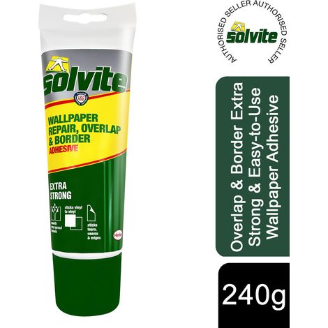 Solvite Overlap & Border Extra Strong & Easy-to-Use Wallpaper Glue, 240 g (1/6)