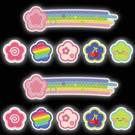 CCYKXA 12pcs Reflective Stickers, High Visibility, Reflective Warning Stickers for Safety Helmets, for Safety Reflective Safety Belts, Bicycles, Helmets, Scooters (1/5)