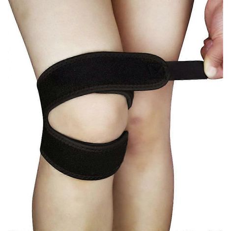 Bandage ajustable pour syndrome de la bandelette ilio-tibiale Genouillère de soutien rotulien pour coureurs Idéal pour les coureurs, les sauteurs, la tendinite rotulienne, l'arthrite et les sports d (1/5)