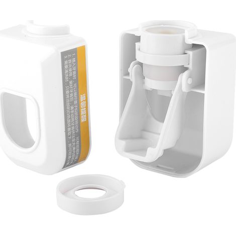 Distributeur de dentifrice mural automatique avec presse-tubes, porte-tubes pour salle de bain (blanc) (1/5)