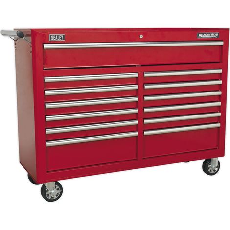Sealey Rollcab 13 Drawer with Ball-Bearing Slides - Red AP5213T (1/2)