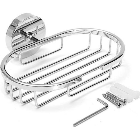 Portasapone con gocciolatoio, portasapone a parete in acciaio inox, superficie lucida (1/5)