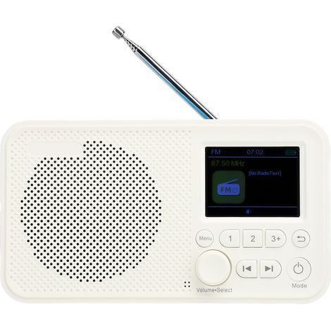 Radio numérique DAB avec écran couleur de 2,4 pouces et lecteur MP3 Bluetooth pour la maison et l'extérieur (1/5)