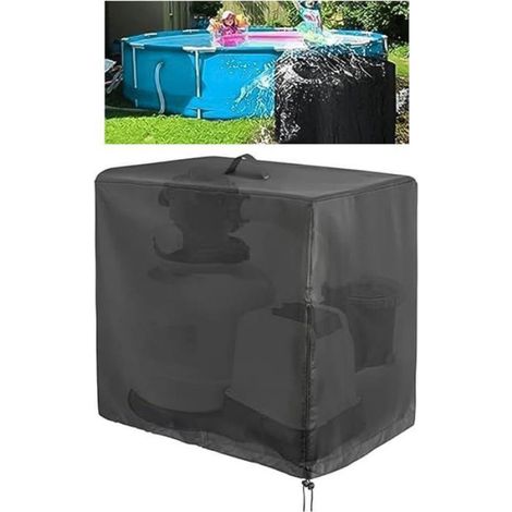 Housse Protection Pompe Piscine - Tissu Oxford Impermeable - Pour Filtre à Sable - 1 Pièce (1/4)