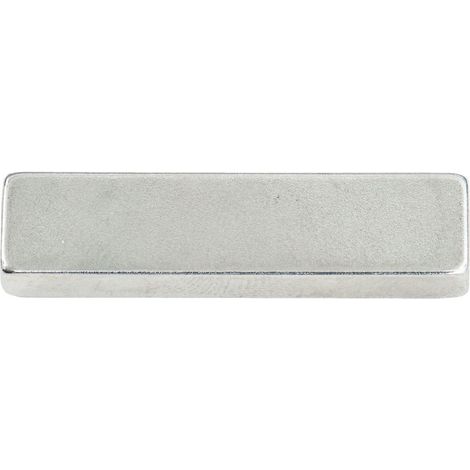 Magnet 40 x 10 x 5 mm, N35, 2 Stück Schrauben & Dübel (1/3)