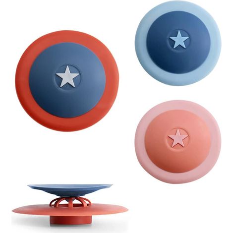 Filtres de Vidange en Silicone à Usage Général, 3 Pièces Bouchon d'évier Universel en Silicone, Bouchons de Vidange, Universal Bouchon de Drainage en Silicone, pour Salle de Bain, Cuisine, Lavabo (1/5)