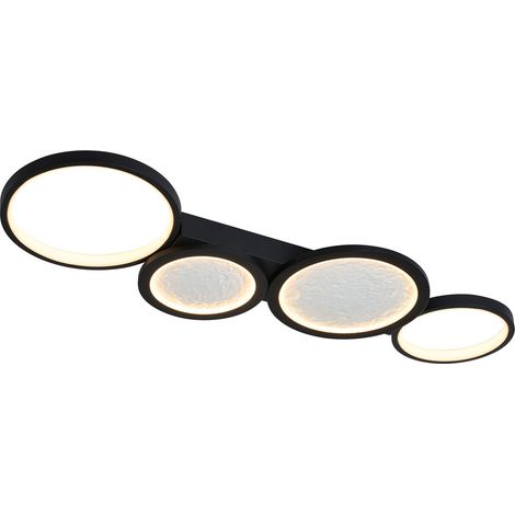 Plafoniera LED nera dimmerabile con telecomando Aranis Rabalux (1/5)