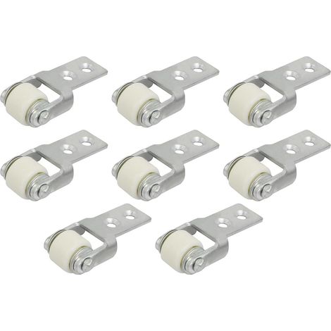 Juego de 8 ruedas para puertas correderas, guía de rodillos para puertas, rueda fija pequeña de alta resistencia, rueda guía de nailon, rueda guía para muebles, rueda guía para mesas de comedor (1/5)