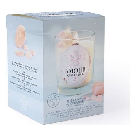 Kit DIY Graine Creative per creare una candela litoterapica rosa (1/3)