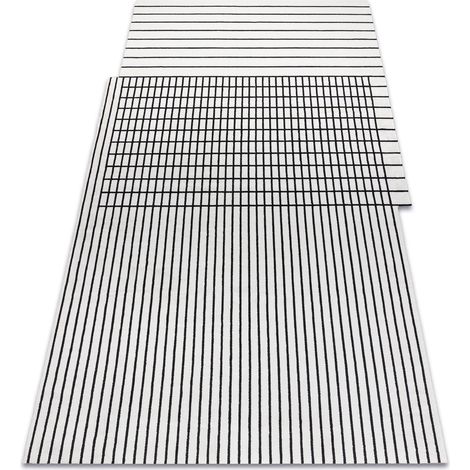 Tappeto PEARL 51333K crema / nero - Linee, esclusiva, strutturale beige 192x290 cm