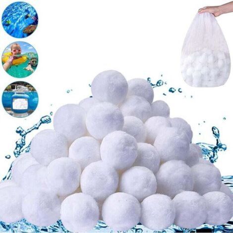 Balles Filtrantes, 800gRéutilisables Balle Filtrante Piscine,Remplacer de Sable Filtration Piscine,Convient aux systèmes de Filtration pour Piscine (1/4)