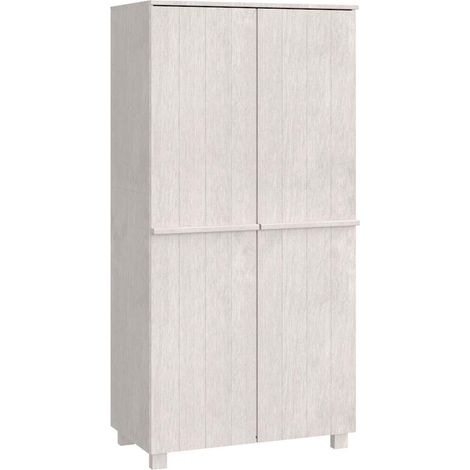vidaXL Armario HAMAR madera maciza de pino blanco 89x50x180 cm (1/2)