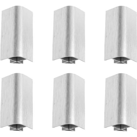 6pcs Protège Angle de Meuble en Plastique Argenté pour Plinthes, Clips de Protection d'angle D'armoire, Isolant Les Taches d'eau et Protégeant Le Sol (1/5)