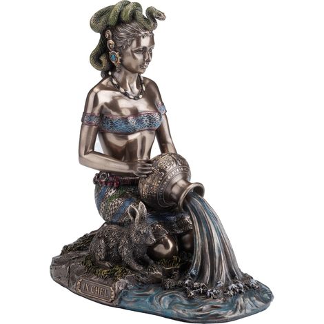 Signes Grimalt Figura Diosa Figuras Ix Chel-Diosa Maya Gestacion Y Medicina Bronce Gris 14x8x16cm 34486