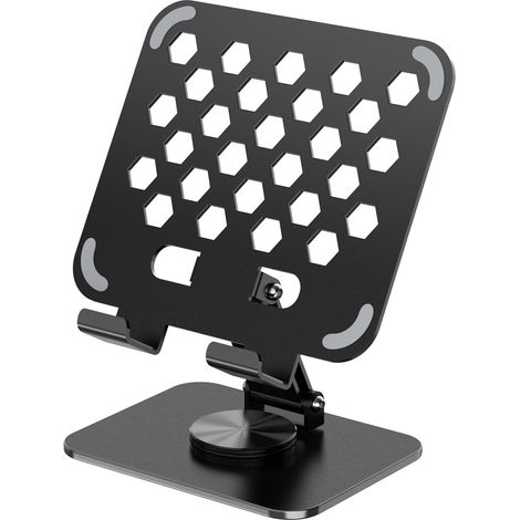 Universeller Tablet-Ständer – flexibel und verstellbar – in mehreren Winkeln faltbar (Schwarz) (1/5)