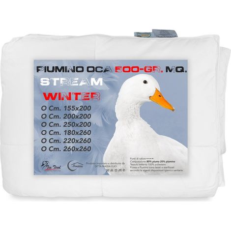 PIUMINO OCA Stream 500 GR. 80% PIUMA OCA 20% PIUMINO OCA Bianco Cm. 250x200 (1/5)