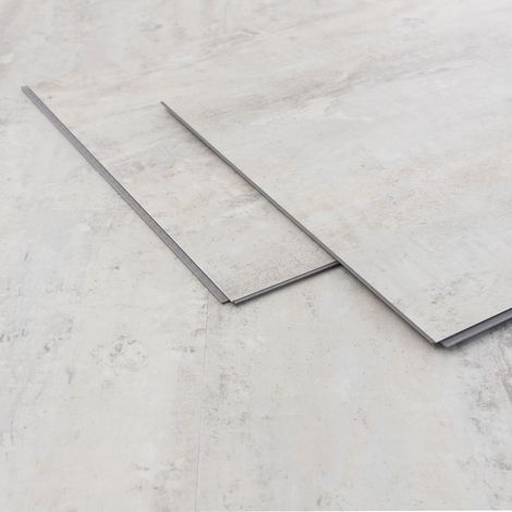 ML-Design Suelo Vinilico con Sistema de Encaje Click, 10 Lamas de Vinilo Laminado, Aspecto de Cemento Claro Gris, Parquet Antideslizante, Impermeable, 61 cm x 30,5 cm, grosor de 4,2 mm, 1,86 m² (1/5)