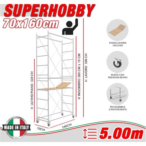 Trabattello SUPER HOBBY Altezza lavoro 5 metri